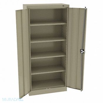 TENNSCO K3834 Storage Cabinet 66 x30 x15 Sand 4Shlv, 39FP56