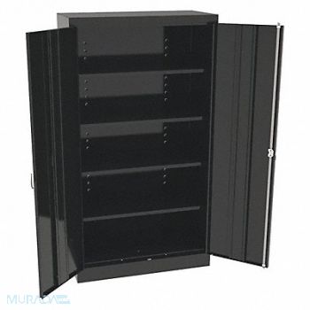 TENNSCO K3836 Storage Cabinet 66 x36 x18 Black 4Shlv, 39FP57
