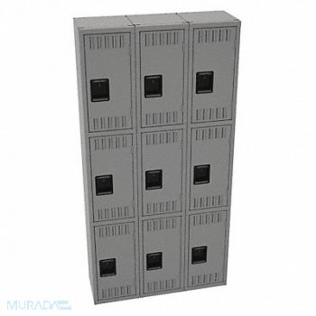 TENNSCO K4158 Lckr 3x3Lckr Md Gray 72 x36 x12 Assm, 39FP61