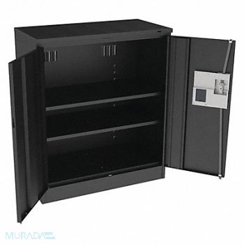 TENNSCO K3830 Storage Cabinet 42 x36 x18 Black 2Shlv, 39FP95