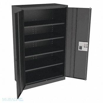 TENNSCO K3874 Storage Cabinet 78 x48 x24 Black 4Shlv, 39FR41