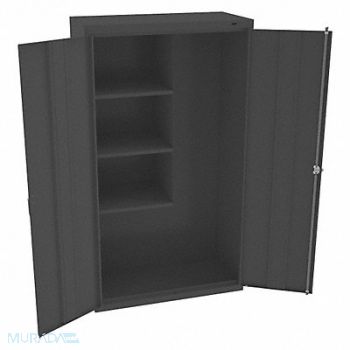 TENNSCO K4848 Storage Cabinet 64 x36 x18 Black 3Shlv, 39FR46