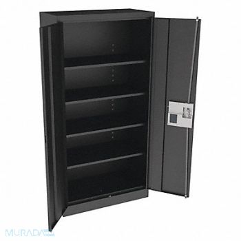 TENNSCO K3837 Storage Cabinet 72 x36 x18 Black 4Shlv, 39FR67