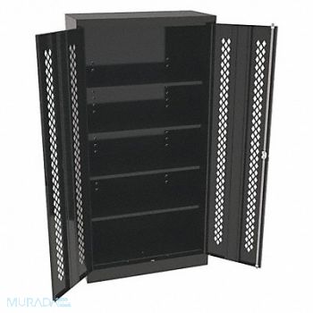 TENNSCO K3838 Storage Cabinet 72 x36 x18 Black 4Shlv, 39FR72