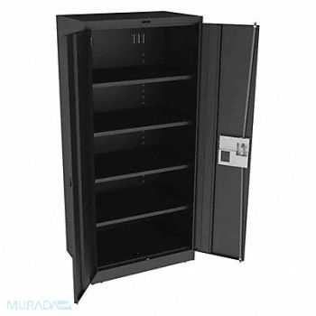 TENNSCO K3844 Storage Cabinet 78 x36 x24 Black 4Shlv, 39FR92