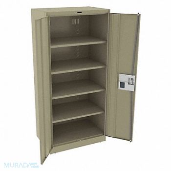 TENNSCO K3844 Storage Cabinet 78 x36 x24 Sand 4Shlv, 39FR96