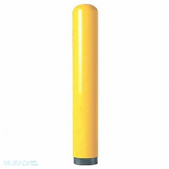 POST GUARD Bollard Fixed Dome Steel Yellow 60 lb., 39FV61