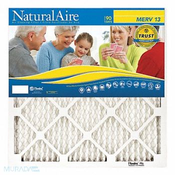 NATURALAIRE Pleated Filter 20x20x1 13MERV, 39FW94