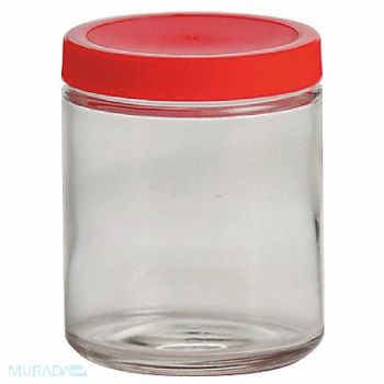 QORPAK Precleaned Jar 240mL Glass Wide PK24, 39H566