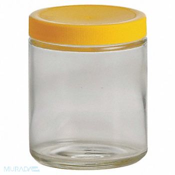 QORPAK Precleaned Jar 240mL Glass Wide PK24, 39H567