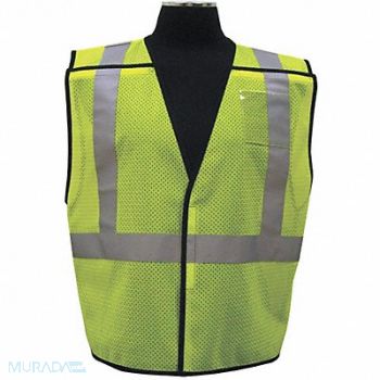 KISHIGO H1105 Hi Vis Vest Class 2 4XL/5XL Lime, 39H881