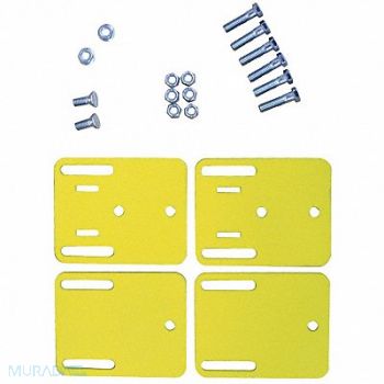 PS INDUSTRIES Mount Bracket Pwdr Ct Flatbar 4 in W, 39L638