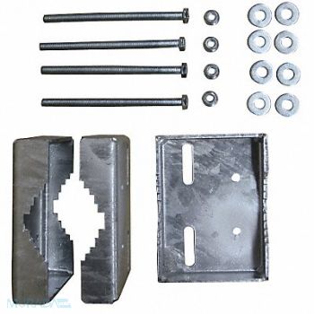 PS INDUSTRIES Mount Bracket Galv Large Pipe 2-4 in dia, 39L651