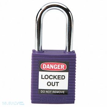 BRADY H1699 Lockout Padlock KA Purple 1-3/4 H PK6, 39N177