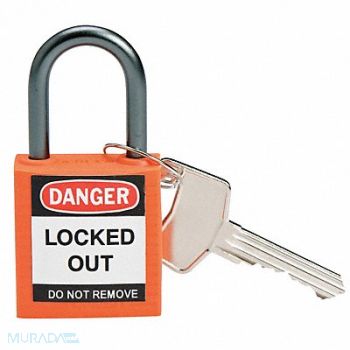 BRADY H1700 Lockout Padlock KD Orange 1-2/5 H, 39N183