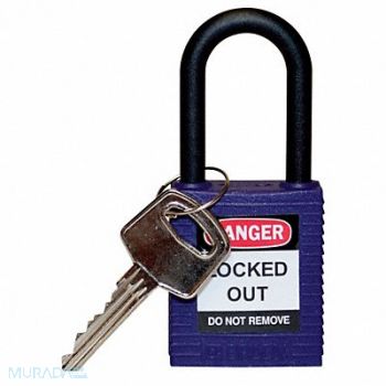 BRADY Lockout Padlock KD Purple 1-3/4 H, 39N223