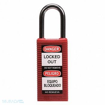 BRADY Lockout Padlock KD Red 3 H, 39N252
