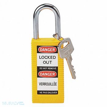BRADY Lockout Padlock KD Yellow 3 H, 39N254