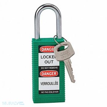 BRADY Lockout Padlock KD Green 3 H, 39N255