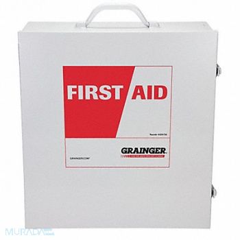 GRAINGER APPROVED Empty First Aid Cabinet Wall Mount Metal, 39N796