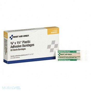 FIRST AID ONLY Bandage Beige Plastic PK80, 39N864