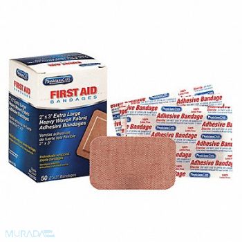FIRST AID ONLY Bandage Beige Fabric Box PK50, 39N882