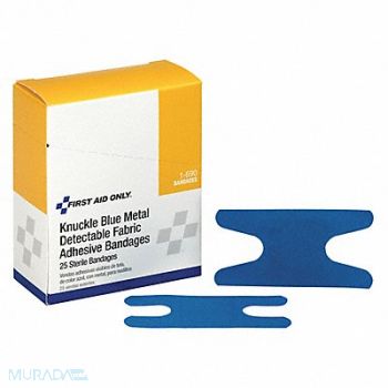 FIRST AID ONLY Metal Detectable Knuckle Bandage PK25, 39N895