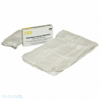 FIRST AID ONLY Compress Sterile White No Gauze Unitized, 39N970