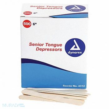 FIRST AID ONLY Tongue Depressor Non-Sterile 5/8 W PK500, 39P039