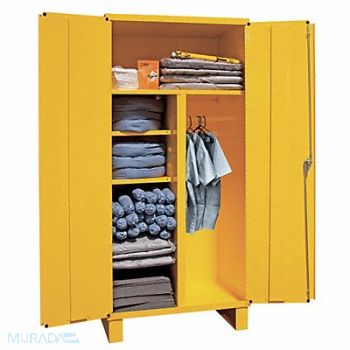DURHAM MFG Spill Control Cabinet 78 H 36 W Yellow, 39P489