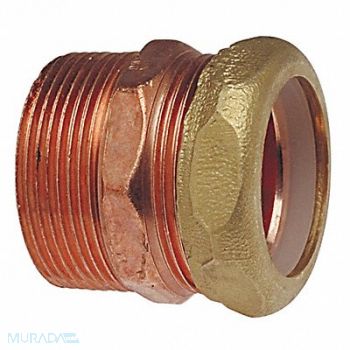 NIBCO Adapter Wrot Copper 1-1/4 Tube MNPTxSJ, 39R730