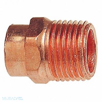 NIBCO Adapter Wrot Copper 1/4 Tube CxMNPT, 39R713