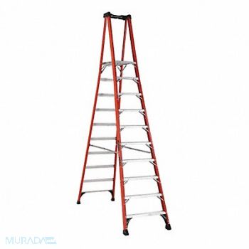 LOUISVILLE Platform Stepladder 9 ft 6 FGL 375 lb., 39RL17