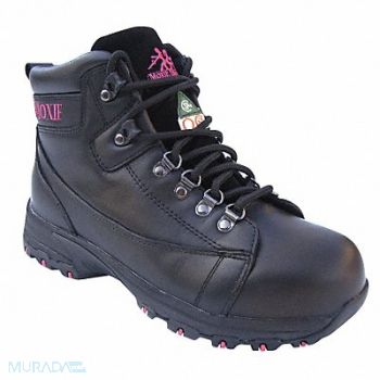 MOXIE TRADES 6 Work Boot 6-1/2 D Black Aluminum PR, 39T201