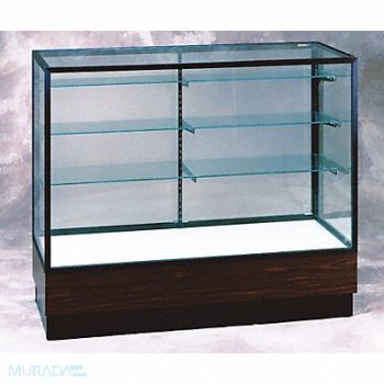 WADDELL DISPLAY Display Case 40x48x20 Walnut, 39T331