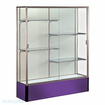 WADDELL DISPLAY Display Case 72x48x16 Purple, 39T663