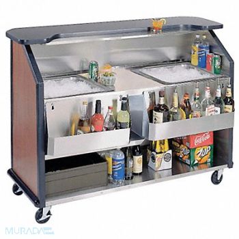 LAKESIDE Portable Bar 63-1/2x45x27-1/2 In, 39T779