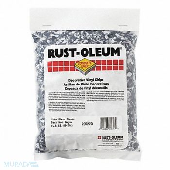 RUST-OLEUM Floor Chip Black/White 1 lb Bag, 39UL66