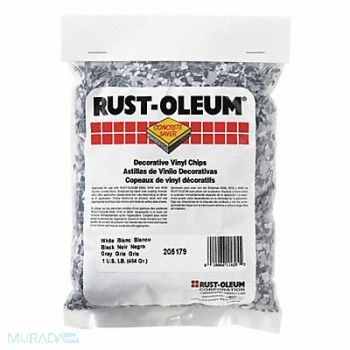 RUST-OLEUM Floor Chip Black/Gray/White 1 lb Bag, 39UL68
