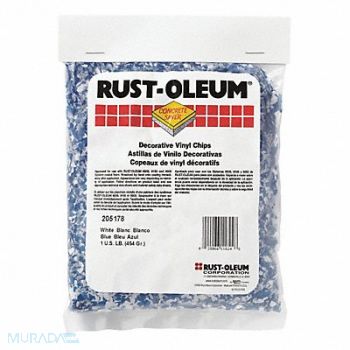 RUST-OLEUM Floor Chip Blue/White 1 lb Bag, 39UL69