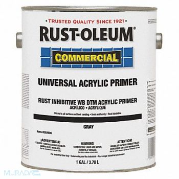 RUST-OLEUM Primer Gray Water Acrylic Copolymer 1gal, 39UL80