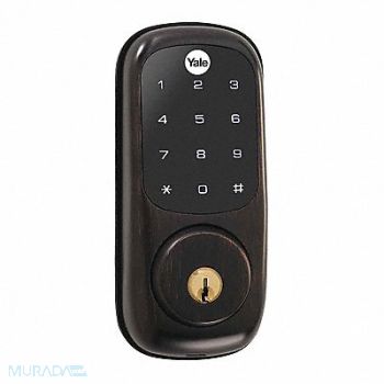 YALE REAL LIVING Electronic Keyless Deadbolt ZigBee Brnze, 39UM34