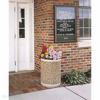WAUSAU TILE Planter Round 18in.Lx18in.Wx24in.H, 39UM81