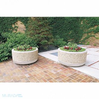 WAUSAU TILE Planter Round 48in.Lx48in.Wx26in.H, 39UM94