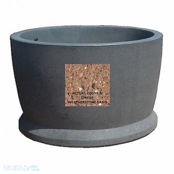 WAUSAU TILE Planter Round 48in.Lx48in.Wx30in.H, 39UM98
