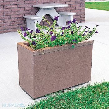 WAUSAU TILE Planter Rectangle 36in.Lx18in.Wx18in.H, 39UN26