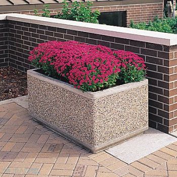 WAUSAU TILE Planter Rectangle 72in.Lx30in.Wx30in.H, 39UN32