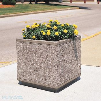 WAUSAU TILE Planter Square 30in.Lx30in.Wx30in.H, 39UN40