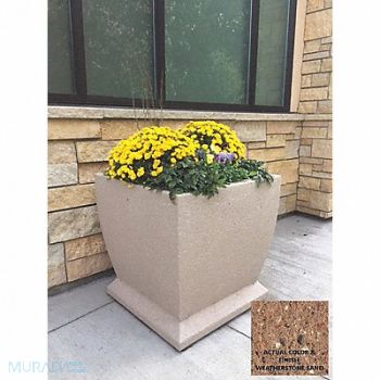 WAUSAU TILE Planter Square 30in.Lx30in.Wx30in.H, 39UN41