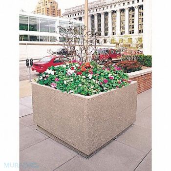 WAUSAU TILE Planter Square 36in.Lx36in.Wx30in.H, 39UN44